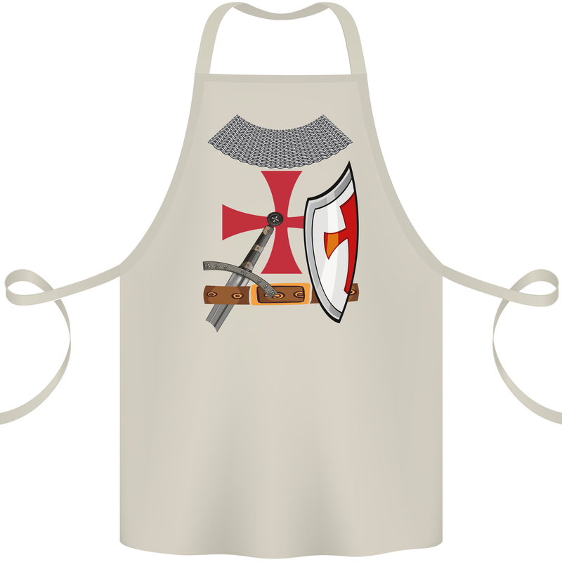 Knights Templar Fancy Dress St Georges Day Cotton Apron 100% Organic Natural