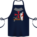 Knights Templar Fancy Dress St Georges Day Cotton Apron 100% Organic Navy Blue