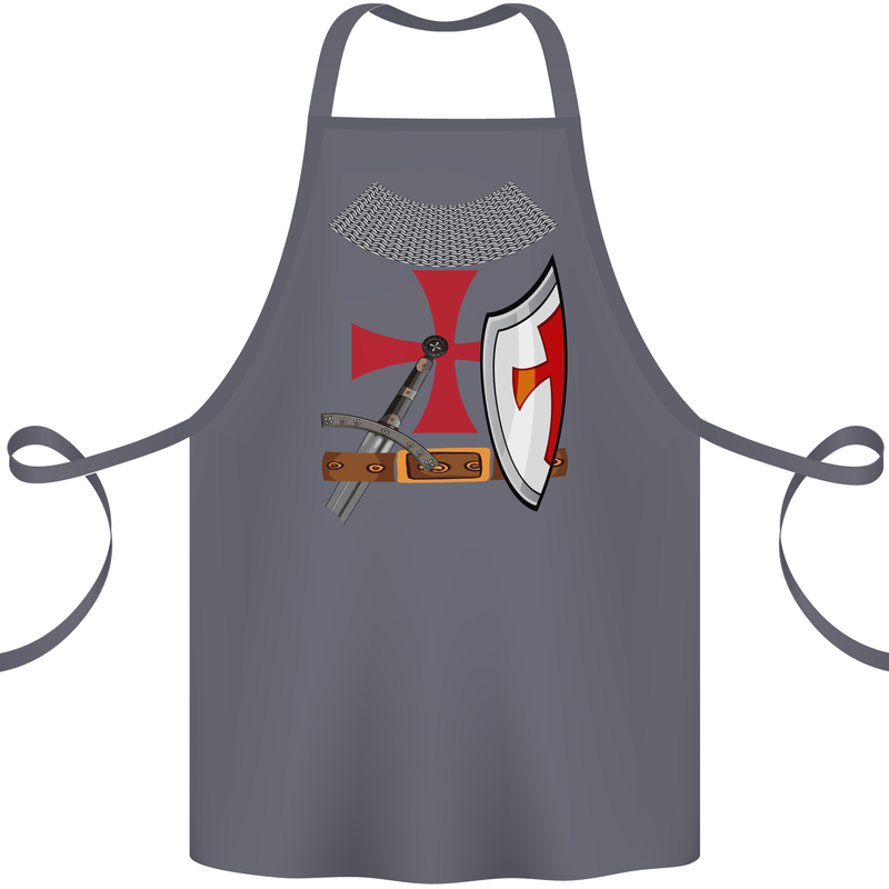 Knights Templar Fancy Dress St Georges Day Cotton Apron 100% Organic Steel