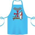 Knights Templar Fancy Dress St Georges Day Cotton Apron 100% Organic Turquoise