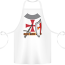 Knights Templar Fancy Dress St Georges Day Cotton Apron 100% Organic White