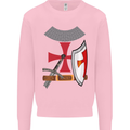 Knights Templar Fancy Dress St Georges Day Kids Sweatshirt Jumper Light Pink