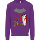 Knights Templar Fancy Dress St Georges Day Kids Sweatshirt Jumper Purple