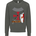Knights Templar Fancy Dress St Georges Day Kids Sweatshirt Jumper Storm Grey