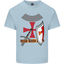 Knights Templar Fancy Dress St Georges Day Kids T-Shirt Childrens Light Blue