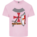 Knights Templar Fancy Dress St Georges Day Kids T-Shirt Childrens Light Pink