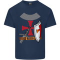 Knights Templar Fancy Dress St Georges Day Kids T-Shirt Childrens Navy Blue