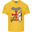 Knights Templar Fancy Dress St Georges Day Kids T-Shirt Childrens Yellow