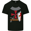 Knights Templar Fancy Dress St Georges Day Mens Cotton T-Shirt Tee Top Black