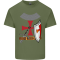 Knights Templar Fancy Dress St Georges Day Mens Cotton T-Shirt Tee Top Military Green