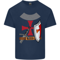 Knights Templar Fancy Dress St Georges Day Mens Cotton T-Shirt Tee Top Navy Blue
