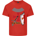 Knights Templar Fancy Dress St Georges Day Mens Cotton T-Shirt Tee Top Red