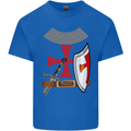 Knights Templar Fancy Dress St Georges Day Mens Cotton T-Shirt Tee Top Royal Blue