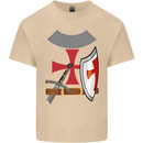 Knights Templar Fancy Dress St Georges Day Mens Cotton T-Shirt Tee Top Sand