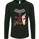 Knights Templar Fancy Dress St Georges Day Mens Long Sleeve T-Shirt Black