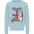 Knights Templar Fancy Dress St Georges Day Mens Sweatshirt Jumper Light Blue