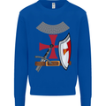 Knights Templar Fancy Dress St Georges Day Mens Sweatshirt Jumper Royal Blue