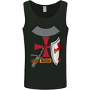 Knights Templar Fancy Dress St Georges Day Mens Vest Tank Top Black
