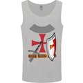 Knights Templar Fancy Dress St Georges Day Mens Vest Tank Top Sports Grey