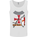 Knights Templar Fancy Dress St Georges Day Mens Vest Tank Top White