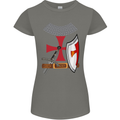 Knights Templar Fancy Dress St Georges Day Womens Petite Cut T-Shirt Charcoal