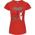 Knights Templar Fancy Dress St Georges Day Womens Petite Cut T-Shirt Red