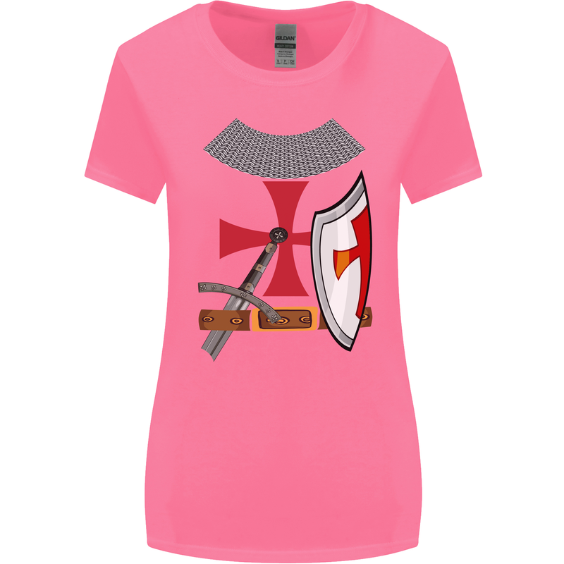 Knights Templar Fancy Dress St Georges Day Womens Wider Cut T-Shirt Azalea