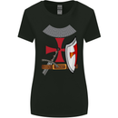 Knights Templar Fancy Dress St Georges Day Womens Wider Cut T-Shirt Black