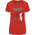 Knights Templar Fancy Dress St Georges Day Womens Wider Cut T-Shirt Red