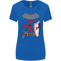 Knights Templar Fancy Dress St Georges Day Womens Wider Cut T-Shirt Royal Blue