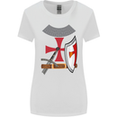 Knights Templar Fancy Dress St Georges Day Womens Wider Cut T-Shirt White