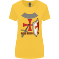 Knights Templar Fancy Dress St Georges Day Womens Wider Cut T-Shirt Yellow