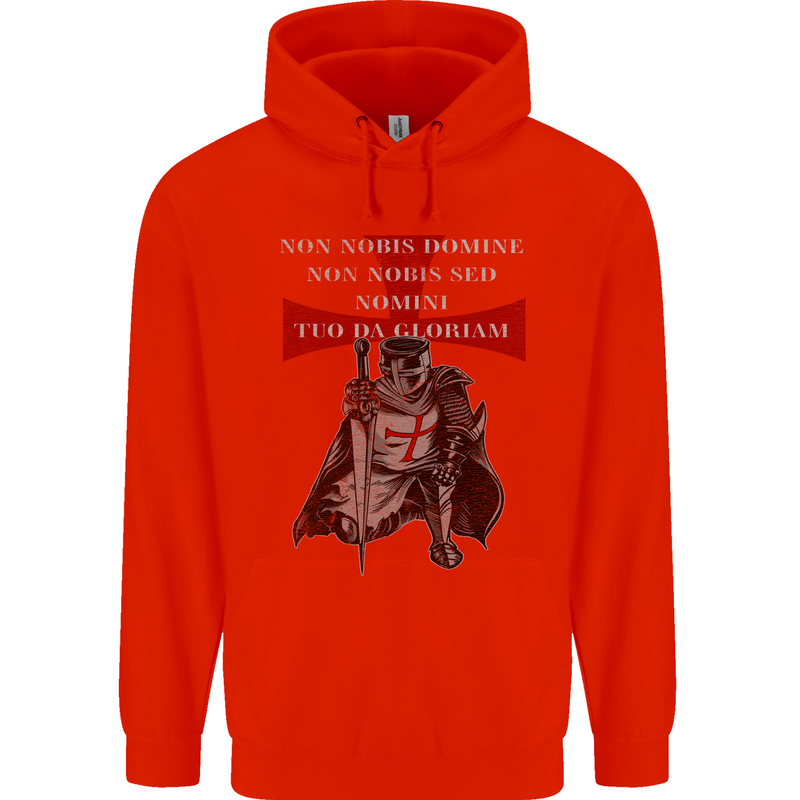 Knights Templar Prayer St. George's Day Childrens Kids Hoodie Bright Red