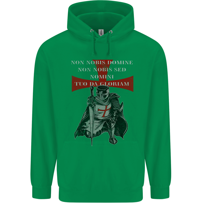 Knights Templar Prayer St. George's Day Childrens Kids Hoodie Irish Green