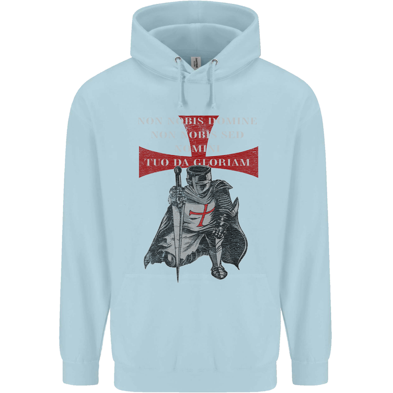 Knights Templar Prayer St. George's Day Childrens Kids Hoodie Light Blue