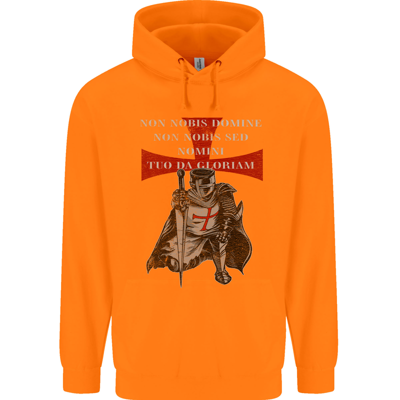 Knights Templar Prayer St. George's Day Childrens Kids Hoodie Orange