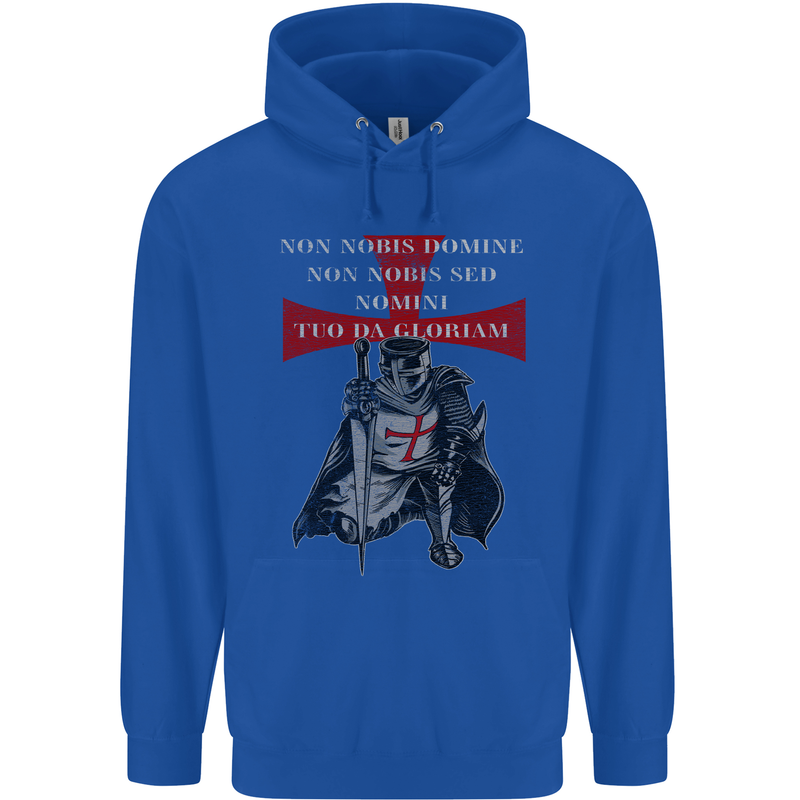 Knights Templar Prayer St. George's Day Childrens Kids Hoodie Royal Blue
