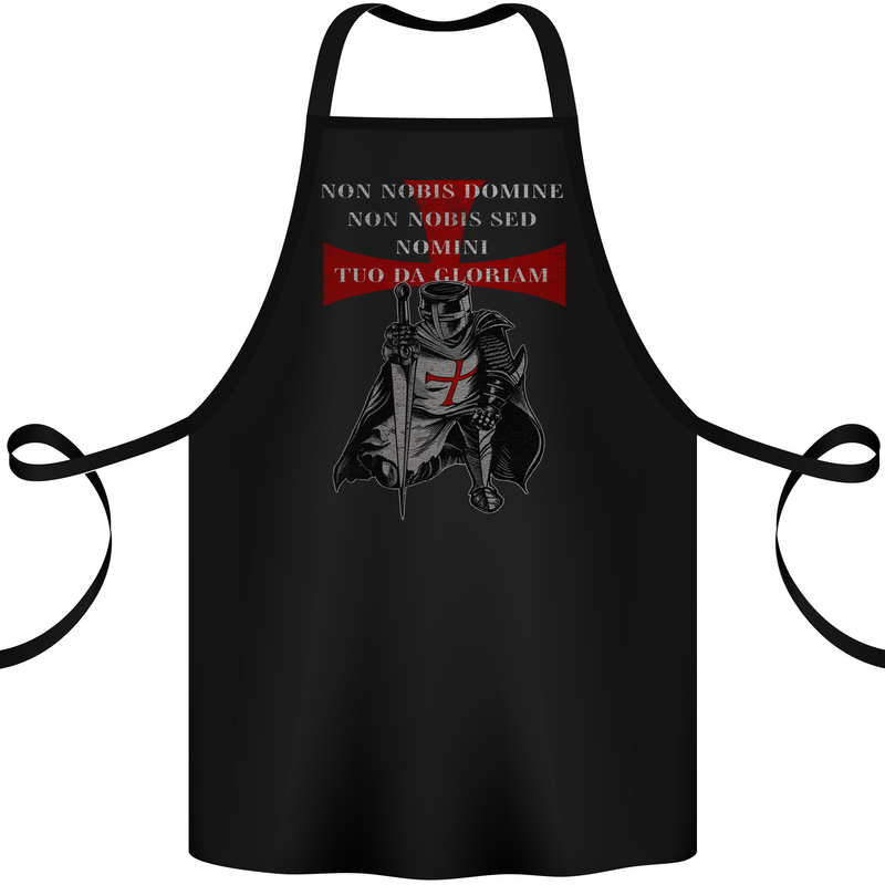 Knights Templar Prayer St. George's Day Cotton Apron 100% Organic Black