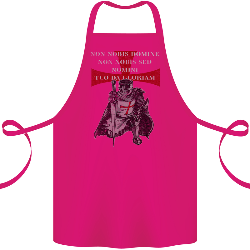 Knights Templar Prayer St. George's Day Cotton Apron 100% Organic Pink