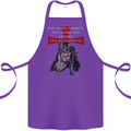 Knights Templar Prayer St. George's Day Cotton Apron 100% Organic Purple