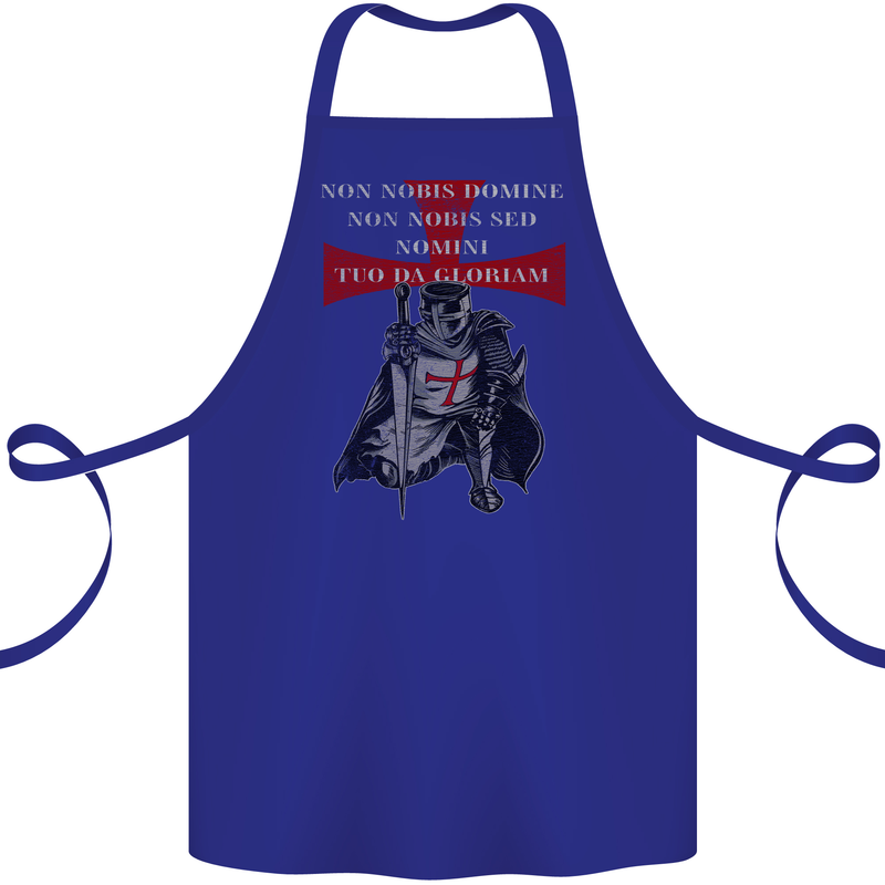 Knights Templar Prayer St. George's Day Cotton Apron 100% Organic Royal Blue