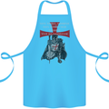 Knights Templar Prayer St. George's Day Cotton Apron 100% Organic Turquoise