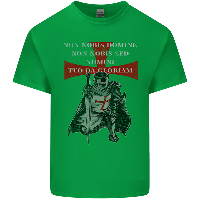 Knights Templar Prayer St. George's Day Mens Cotton T-Shirt Tee Top Irish Green