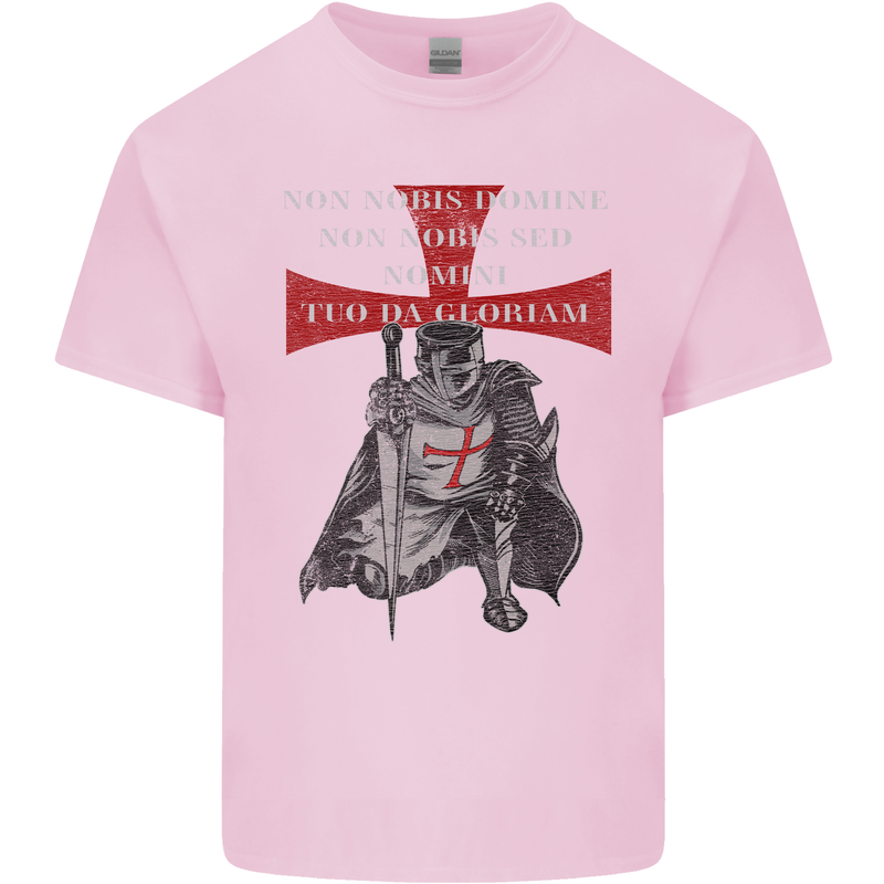 Knights Templar Prayer St. George's Day Mens Cotton T-Shirt Tee Top Light Pink