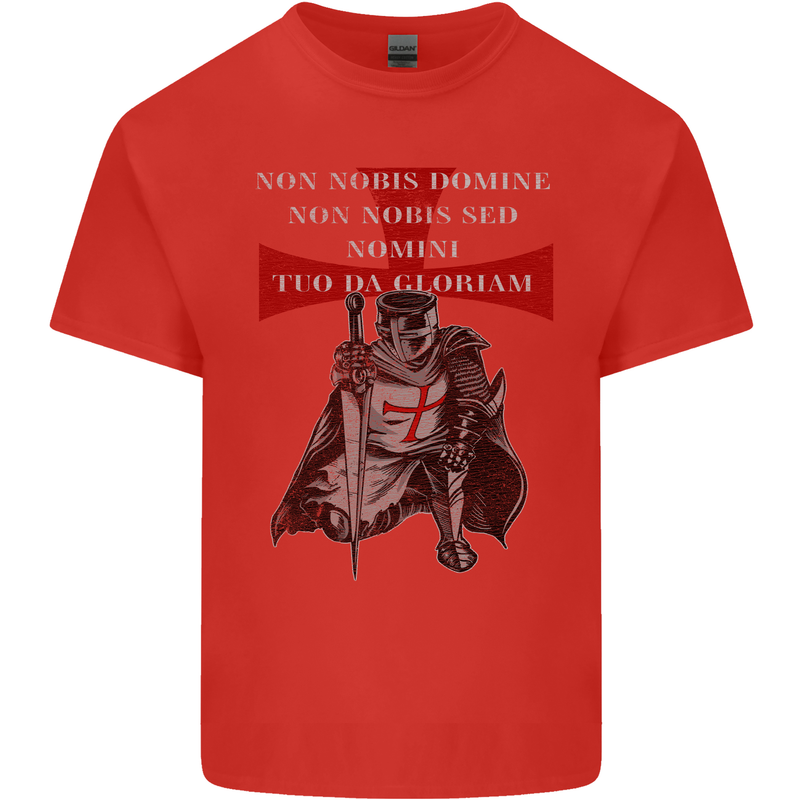Knights Templar Prayer St. George's Day Mens Cotton T-Shirt Tee Top Red