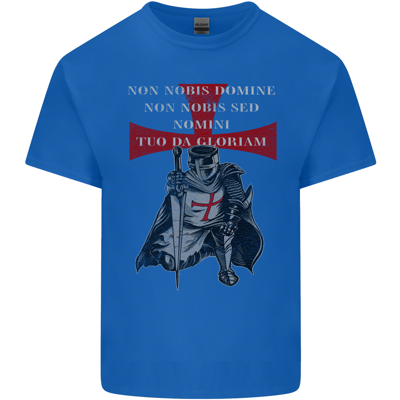 Knights Templar Prayer St. George's Day Mens Cotton T-Shirt Tee Top Royal Blue