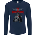 Knights Templar Prayer St. George's Day Mens Long Sleeve T-Shirt Navy Blue