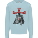 Knights Templar Prayer St. George's Day Mens Sweatshirt Jumper Light Blue