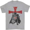 Knights Templar Prayer St. George's Day Mens T-Shirt Cotton Gildan Sports Grey
