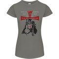 Knights Templar Prayer St. George's Day Womens Petite Cut T-Shirt Charcoal